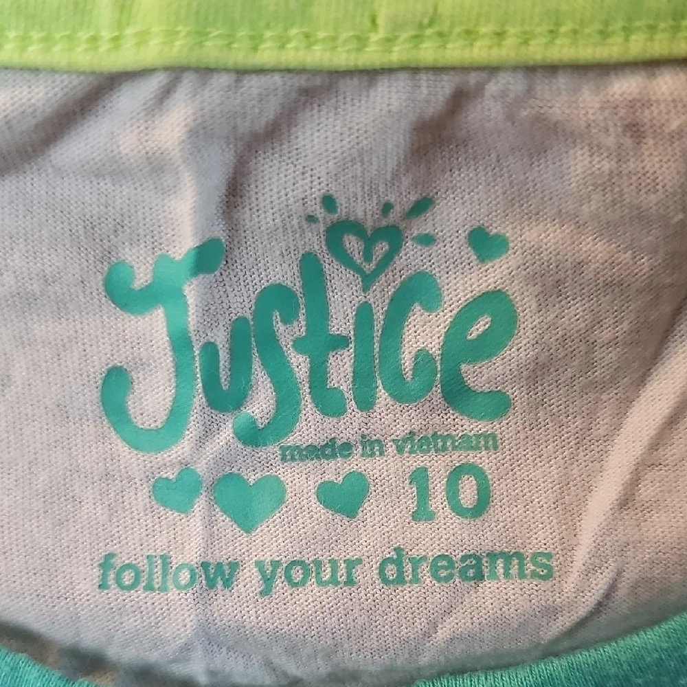 Justice Kids Soccer Graphic Tee - White and Green